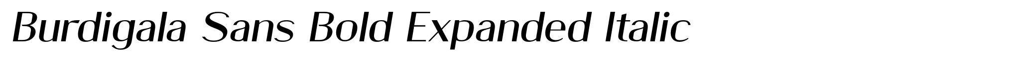 Burdigala Sans Bold Expanded Italic image